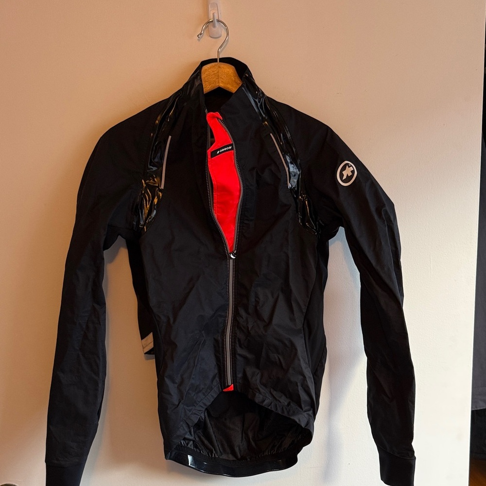 Assos Black Performance Jacket with Red Accents